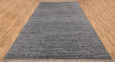 10x14 Large Charcoal Gray  Solid Plain  Wool Moroccan Boho Beni Ourain Rug, Berber rug 10x14....#1733