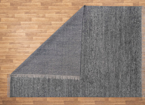 10x14 Large Charcoal Gray  Solid Plain  Wool Moroccan Boho Beni Ourain Rug, Berber rug 10x14....#1733