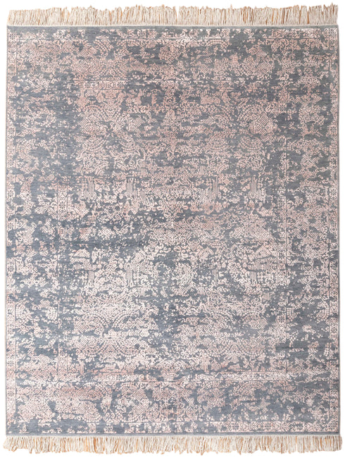8X10 Rug Modern Handmade Rug Gray Wool Rug #2474 (242x300 Cms.)