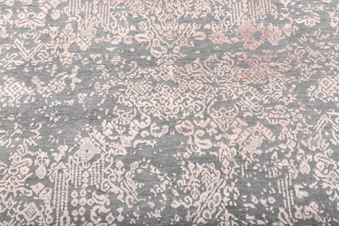 8X10 Rug Modern Handmade Rug Gray Wool Rug #2474 (242x300 Cms.)