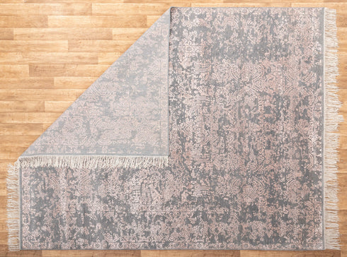 8X10 Rug Modern Handmade Rug Gray Wool Rug #2474 (242x300 Cms.)