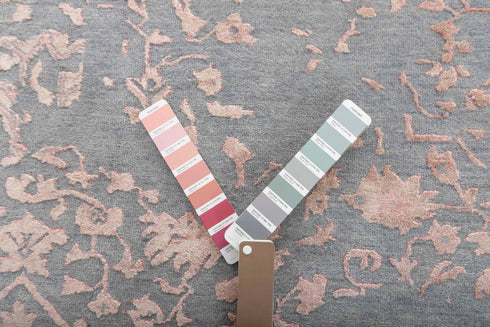 8x10 Modern  Wool Silk Gray Rug #2546(242x300 Cms.)