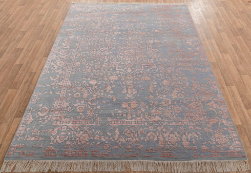 8x10 Modern  Wool Silk Gray Rug #2546(242x300 Cms.)