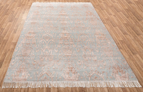 8x10 Handmade Rug Wool & Silk Rug #2732(242x300 Cms.)