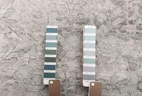 8x10 Rug Grey Charcoal Handmade Rug , Soft Wool & Silk Rug #2865