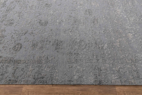 8X10 Modern Rug Grey Handmade Wool Silk Free Shipping Rug#3781