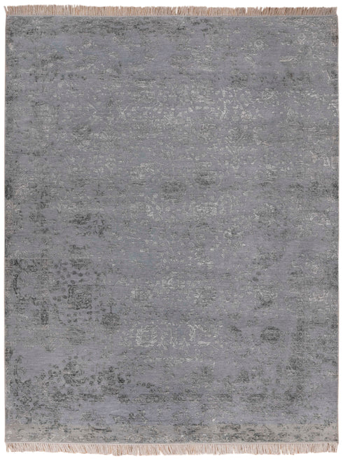 8X10 Modern Rug Grey Handmade Wool Silk Free Shipping Rug#3781