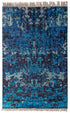 10x14 Large RugAbstract Blue Modern Handmade Abstract Wool Area Rug #8075(300x450 cms.)