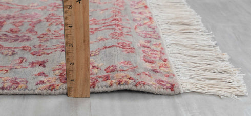 4x6 Rug Tree of Life Pine Garden Design Rug Modern Handmade Wool & Silk Rug, #598