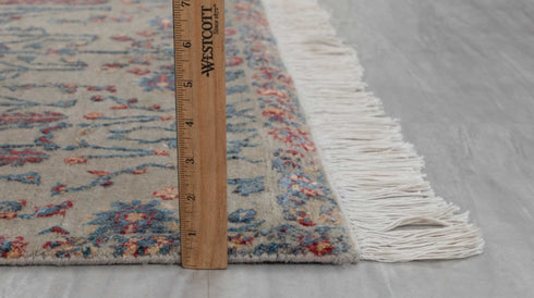 4x6 Rug Tree of Life Pine Garden Design Rug Modern Handmade Wool & Silk Rug, #597