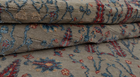 4x6 Rug Tree of Life Pine Garden Design Rug Modern Handmade Wool & Silk Rug, #597