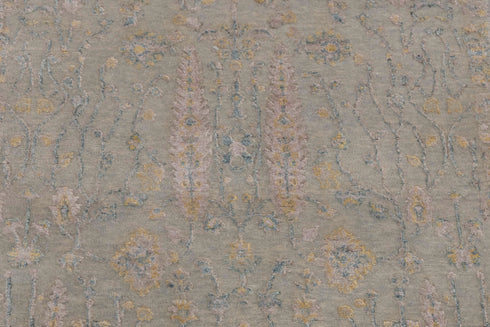 3x12 Ft. Tree of Life Garden Design Rug Transitional Rug Runner Rug, Contemporary Rug, Rug, Wool & Silk Rug #694-B