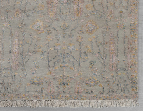 3x12 Ft. Tree of Life Garden Design Rug Transitional Rug Runner Rug, Contemporary Rug, Rug, Wool & Silk Rug #694-B