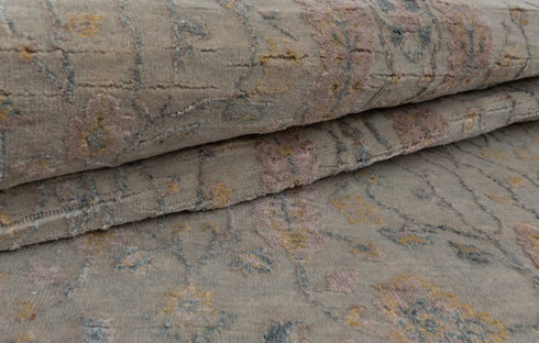 3x12 Ft. Tree of Life Garden Design Rug Transitional Rug Runner Rug, Contemporary Rug, Rug, Wool & Silk Rug #694-B