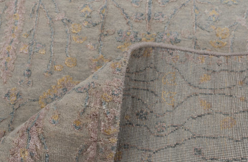 3x12 Ft. Tree of Life Garden Design Rug Transitional Rug Runner Rug, Contemporary Rug, Rug, Wool & Silk Rug #694-B