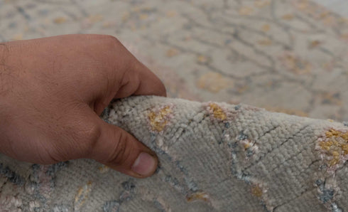 3x12 Ft. Tree of Life Garden Design Rug Transitional Rug Runner Rug, Contemporary Rug, Rug, Wool & Silk Rug #694-B