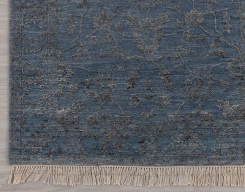 2.7x10 Ft. Transitional Rug Runner Rug, Contemporary Rug, Rug, Wool & Silk Rug #4903