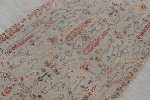 3x5 Rug Tree of Life Garden Design Rug Rug Modern Handmade Wool & Silk Rug, #779(90x150 Cms.)