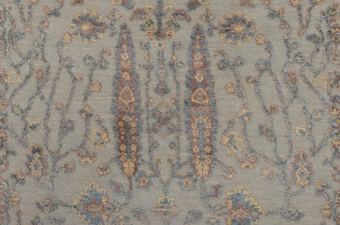 2.6x8 Ft. Tree of Life Transitional Rug Runner Rug, Contemporary Rug, Rug, Wool & Silk Rug #560