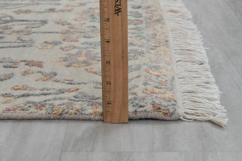 2.6x8 Ft. Tree of Life Transitional Rug Runner Rug, Contemporary Rug, Rug, Wool & Silk Rug #560