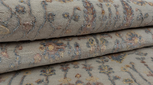 2.6x8 Ft. Tree of Life Transitional Rug Runner Rug, Contemporary Rug, Rug, Wool & Silk Rug #560