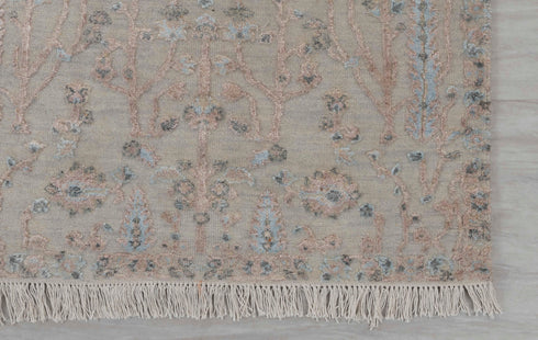 2.5x8 Ft. Tree of Life Transitional Rug Runner Rug, Contemporary Rug, Rug, Wool & Silk Rug #1108