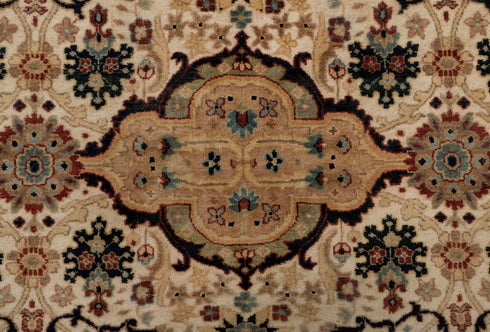 8x10 Beige Floral Design Rug High Quality Classic Hand Knotted Wool Rug #5566