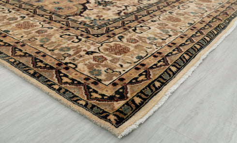 8x10 Beige Floral Design Rug High Quality Classic Hand Knotted Wool Rug #5566