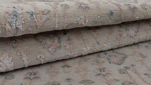 2.5x8 Ft. Tree of Life Transitional Rug Runner Rug, Contemporary Rug, Rug, Wool & Silk Rug #1108