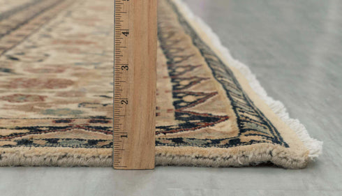 8x10 Beige Floral Design Rug High Quality Classic Hand Knotted Wool Rug #5566