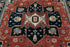 8x10 Mahal Red Navy Vintage Finish Design Rug Classic Design Hand Knotted High Quality Wool Rug #PS-5