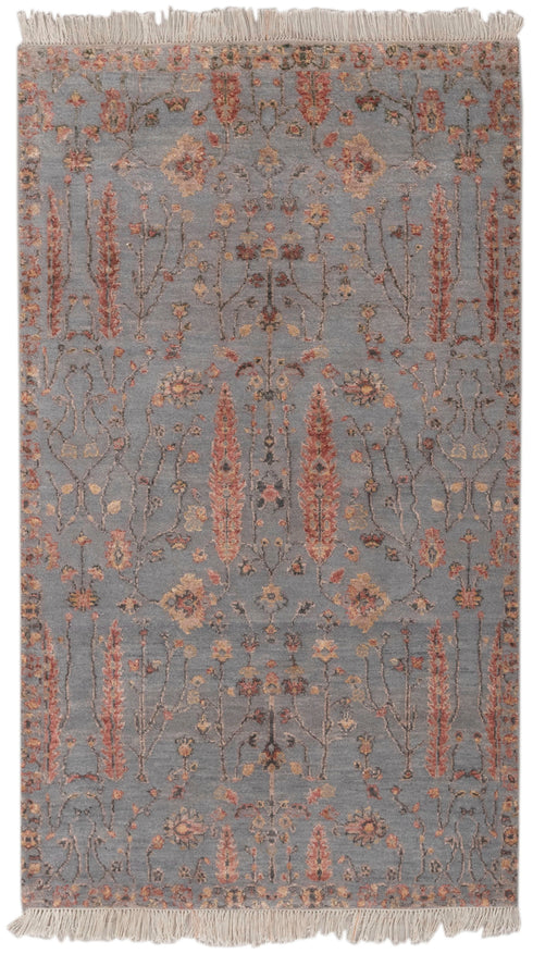 3x5 Rug Tree of Life Rug Modern Handmade Wool & Silk Rug, #5945(90x150 Cms.)