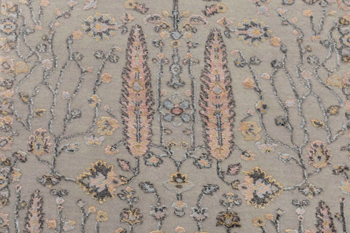 2.6x10 Ft. Tree of Life Transitional Rug Runner Rug, Contemporary Rug, Rug, Wool & Silk Rug #145-A,B