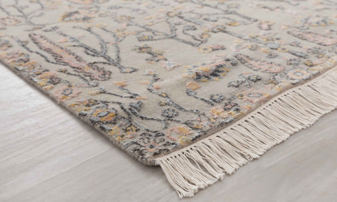 2.6x10 Ft. Tree of Life Transitional Rug Runner Rug, Contemporary Rug, Rug, Wool & Silk Rug #145-A,B