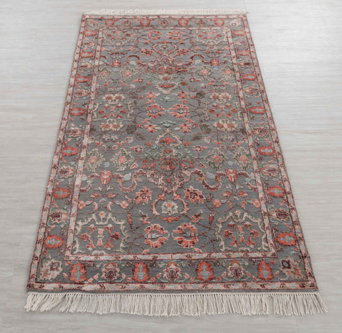 3x5 Rug Rug Modern Handmade Wool & Silk Rug, #406-B(90x150 Cms.)