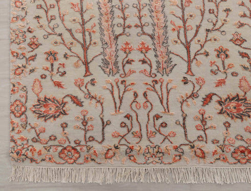 9 x 12 Garden Tree of Life Design Rug Transitional Rug Style Handmade Rug #399(275x365 Cms.)