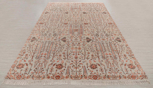 9 x 12 Garden Tree of Life Design Rug Transitional Rug Style Handmade Rug #399(275x365 Cms.)
