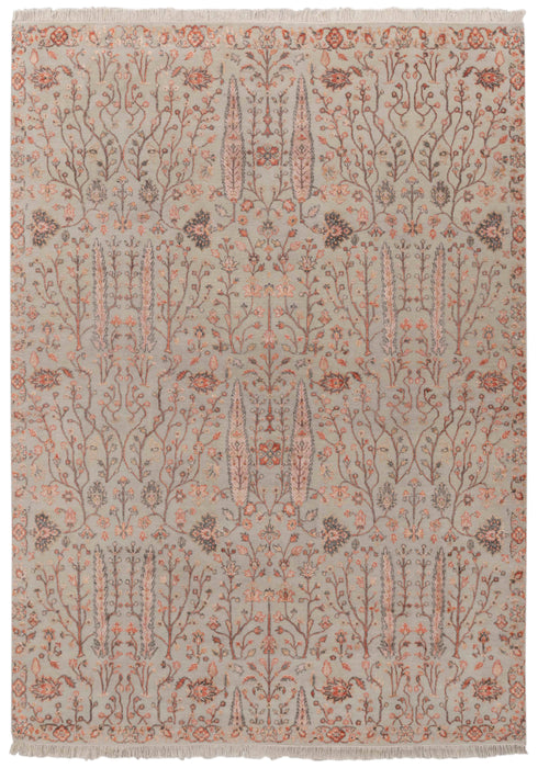 9 x 12 Garden Tree of Life Design Rug Transitional Rug Style Handmade Rug #399(275x365 Cms.)