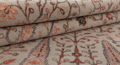 9 x 12 Garden Tree of Life Design Rug Transitional Rug Style Handmade Rug #399(275x365 Cms.)