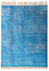 8x10 Blue Modern Abstract Rug Easily Washable Soft 100% WOOL Rug Free Shipping!!! 7997