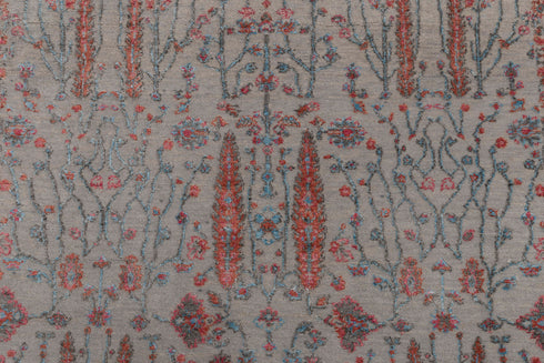 4x6 Rug Tree of Life Pine Garden Modern Handmade Wool & Silk Rug, #5651