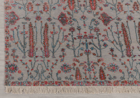 4x6 Rug Tree of Life Pine Garden Modern Handmade Wool & Silk Rug, #5651