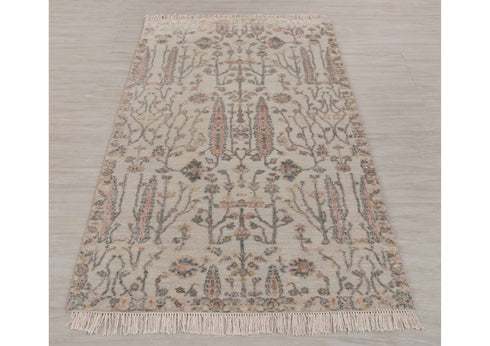 3x5 Rug Rug Modern Handmade Wool & Silk Rug, #7058(90x150 Cms.)
