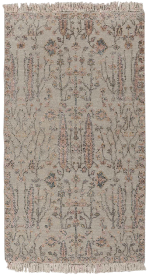 3x5 Rug Tree of Life Rug Modern Handmade Wool & Silk Rug, #7058(90x150 Cms.)