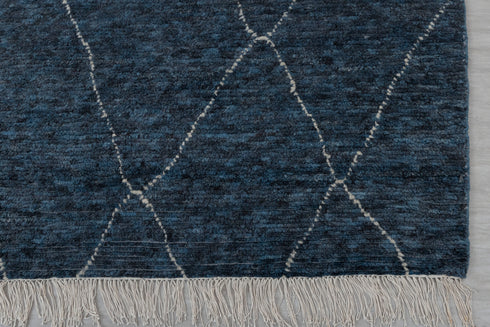 5x8 Moroccan Handmade Wool Rug Modern Rug Blue Rug Free Shipping !!! #5926