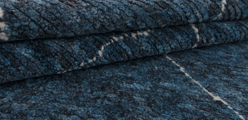 5x8 Moroccan Handmade Wool Rug Modern Rug Blue Rug Free Shipping !!! #5926