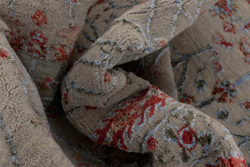 4x6 Rug Tree of Life Pine Garden Modern Handmade Wool & Silk Rug, #5650