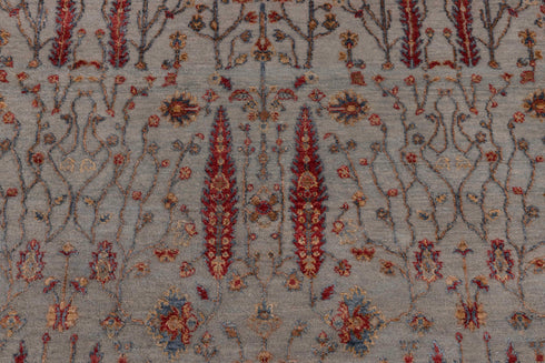 4x6 Rug Tree of Life Pine Garden Modern Handmade Wool & Silk Rug, #5421