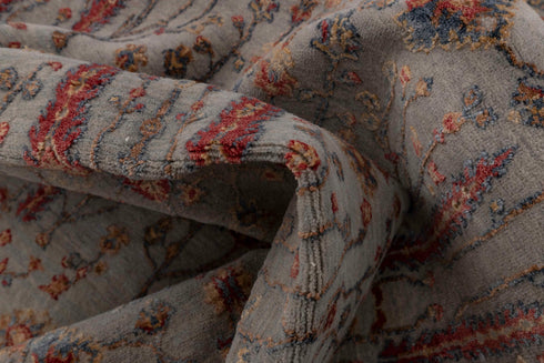 4x6 Rug Tree of Life Pine Garden Modern Handmade Wool & Silk Rug, #5421