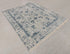 8x10 Grey & Teal Blue Traditional-Modern Handmade Wool nd Silk touch Rug